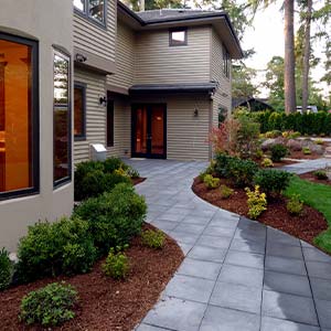 House with Stucco and Vinyl Siding - click to view siding options